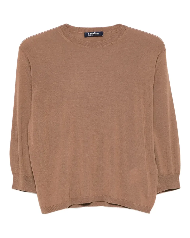 Max Mara Max Mara Pullover mit rundem Ausschnitt - Braun Braun