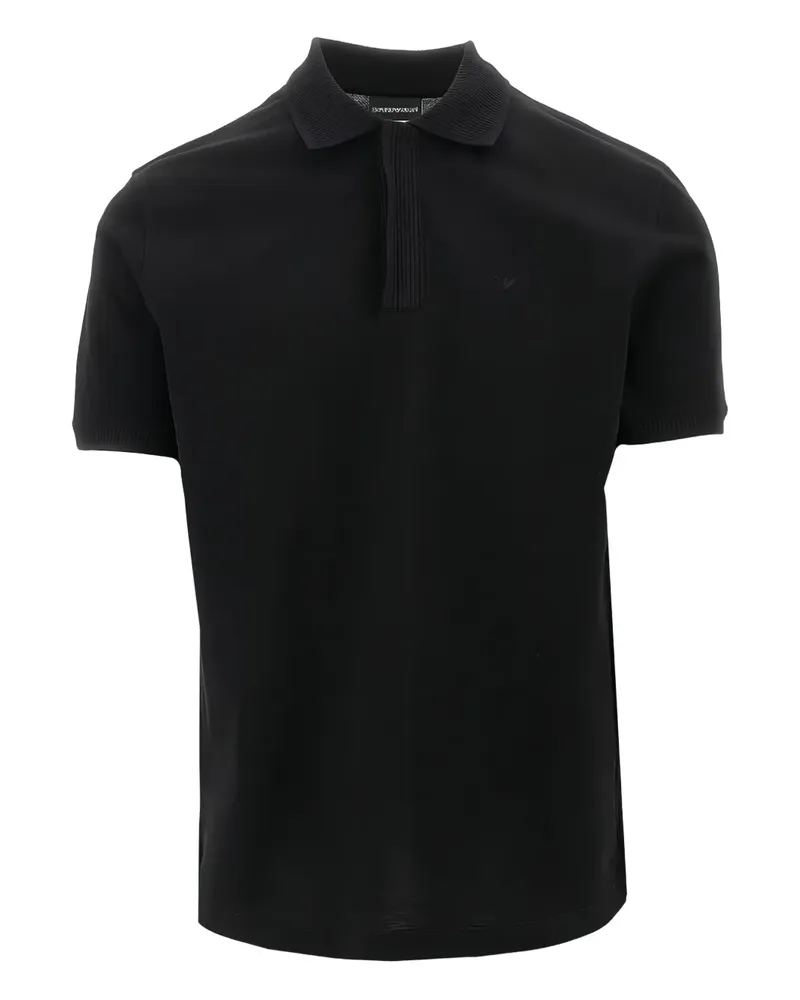 Emporio Armani Klassisches Poloshirt - Schwarz Schwarz