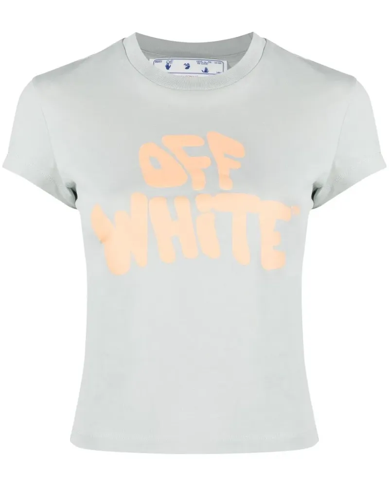 OFF-WHITE T-Shirt mit Logo-Print - Grau Grau