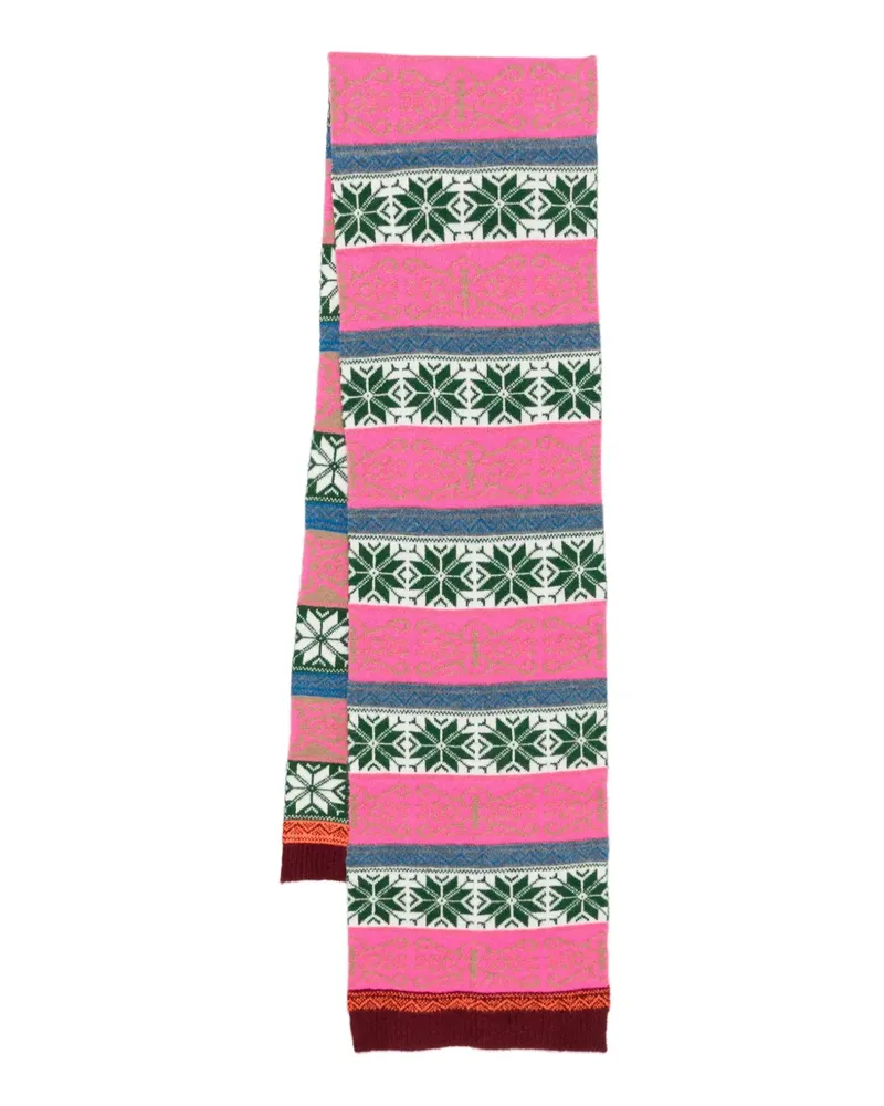 Essentiel snowflake-striped scarf - Rosa Rosa