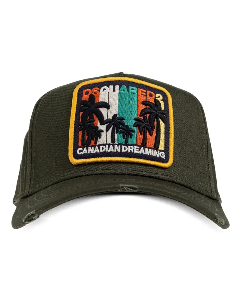 Dsquared2 Mütze mit besticktem Patch - Grün Grün