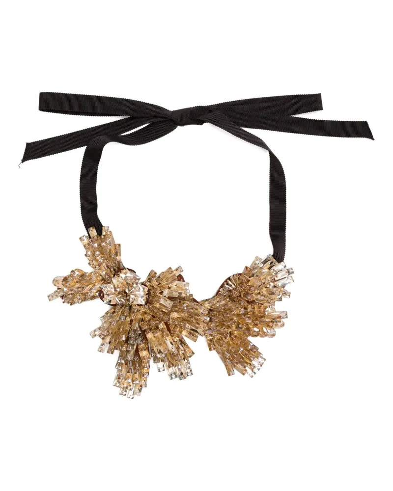 Biyan Halskette mit Kristallen - Gold Gold