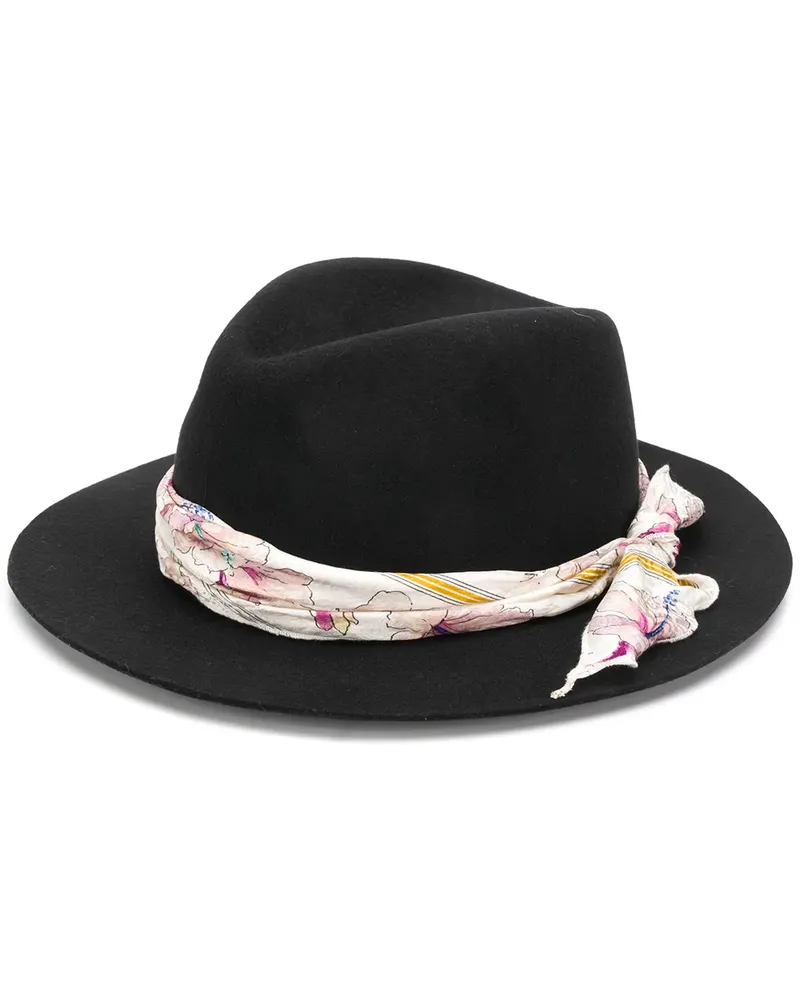 forte_forte Klassischer Fedora - Schwarz Schwarz