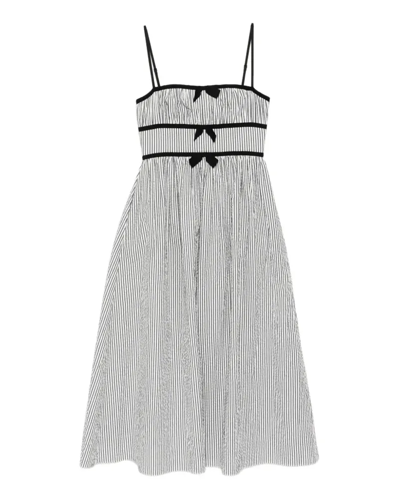 Cynthia Rowley Clara Seersucker-Kleid - Schwarz Schwarz