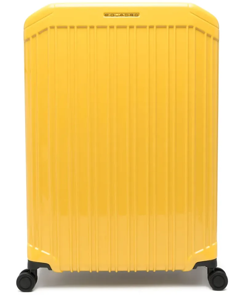 Piquadro Reisetasche mit Logo-Schild - Gelb Gelb