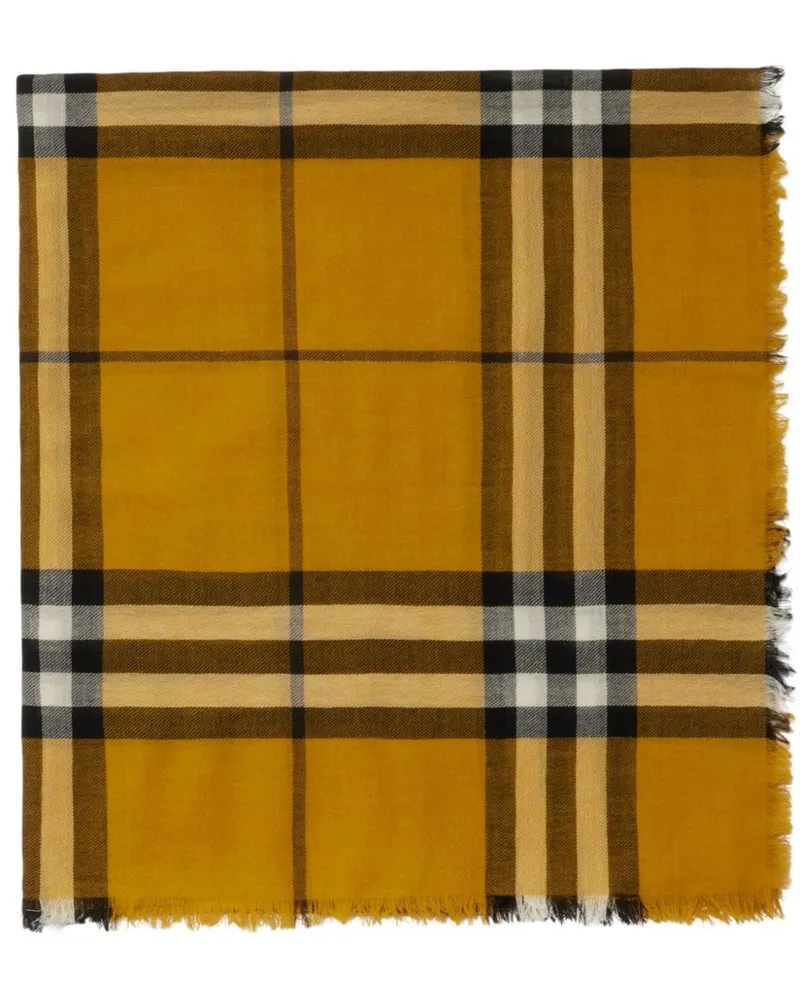 Burberry Karierter Schal - Gelb Gelb