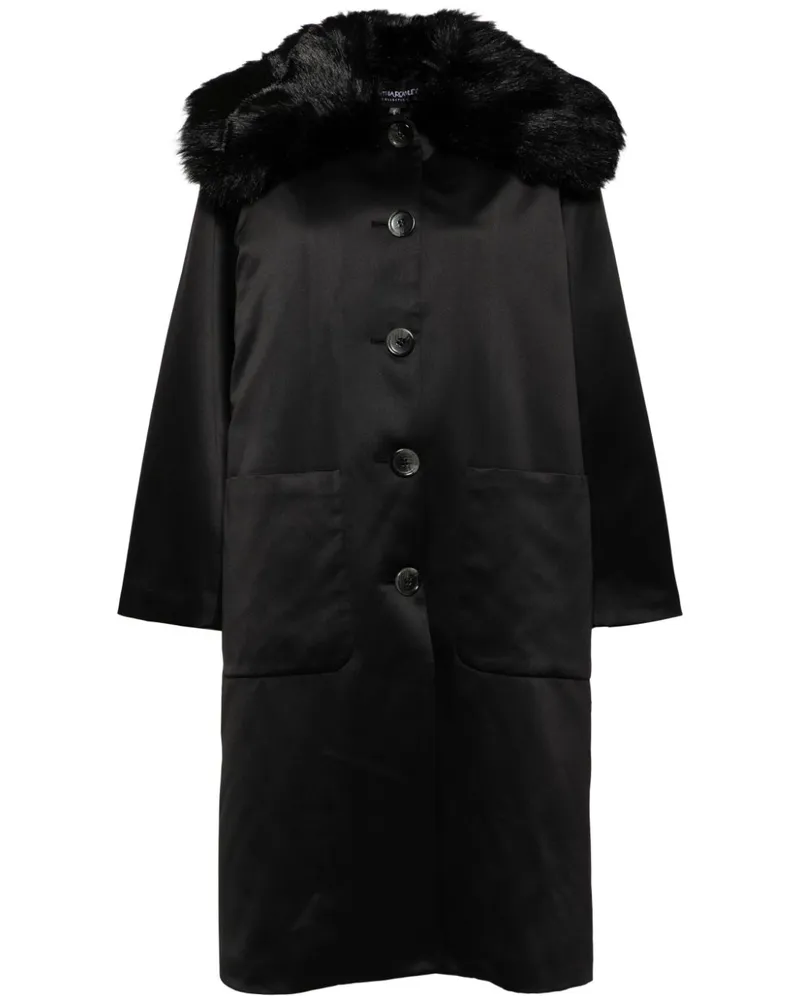 Cynthia Rowley Einreihiger Mantel - Schwarz Schwarz