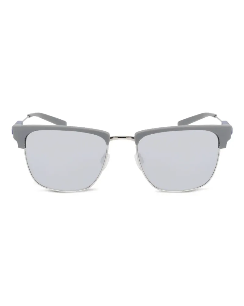 Nike Sonnenbrille mit eckigem Gestell - Grau Grau