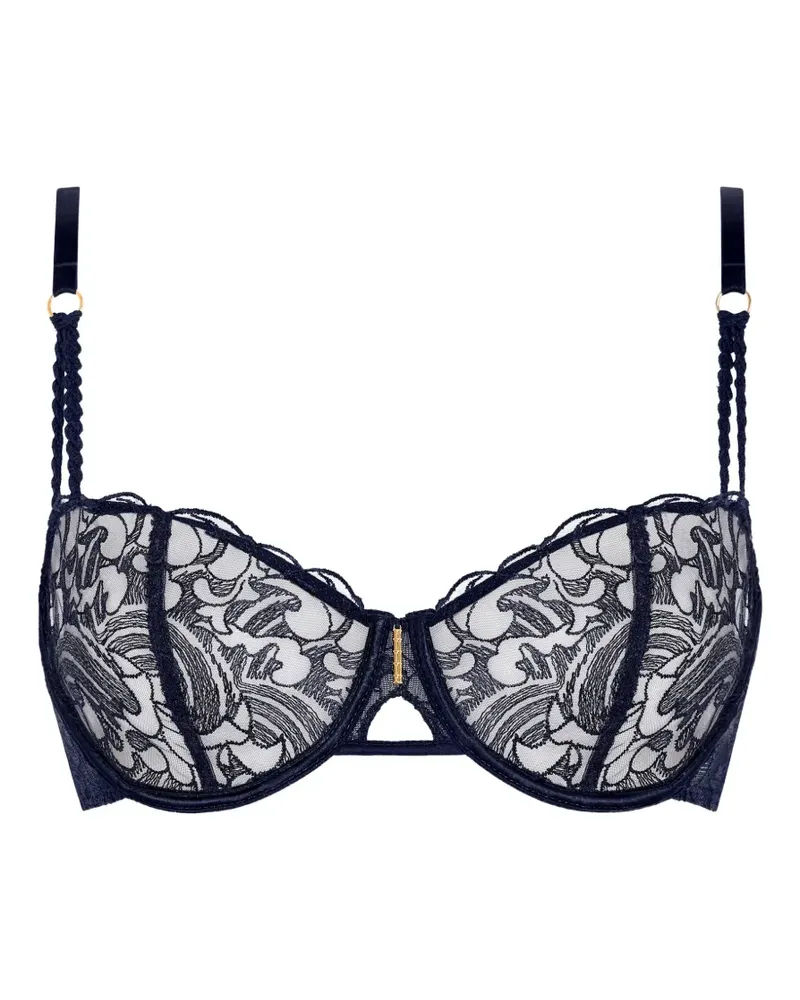 Aubade Satin Memories BH mit Spitzenstickerei - Blau Blau