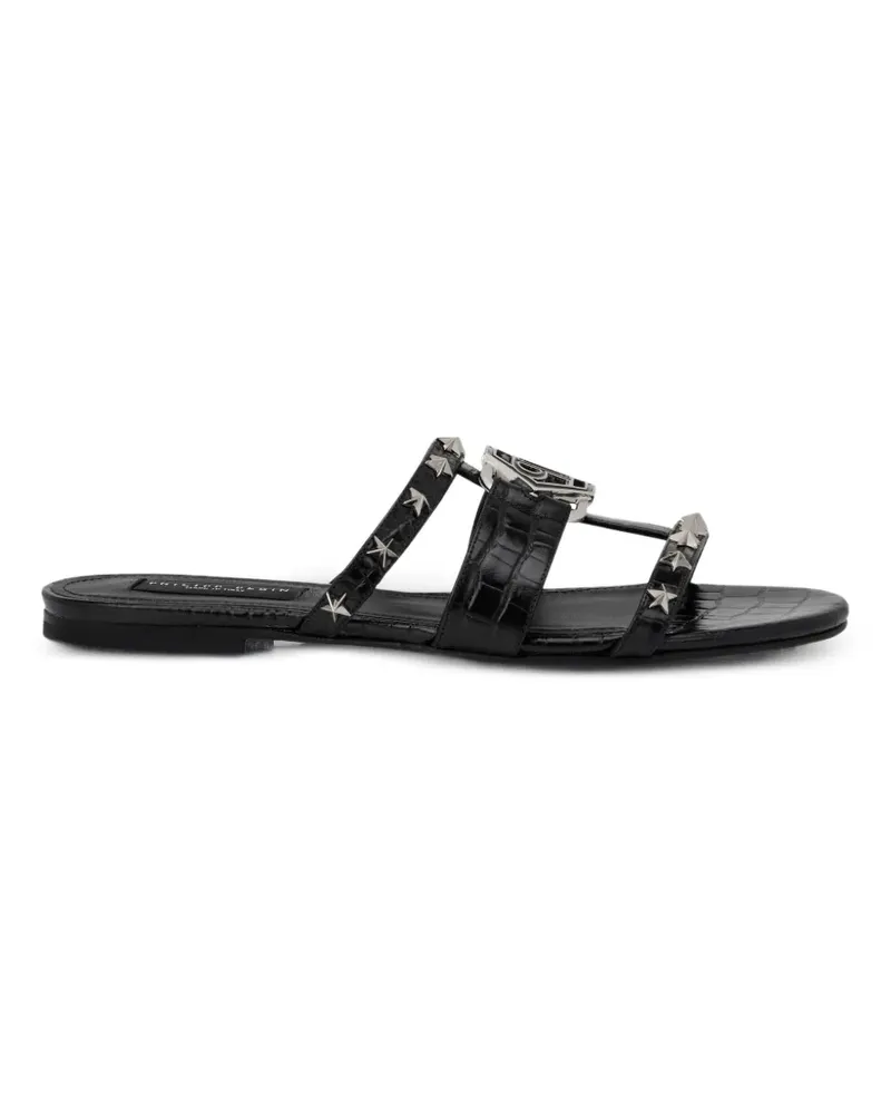 Philipp Plein Cocco stars sandals - Schwarz Schwarz