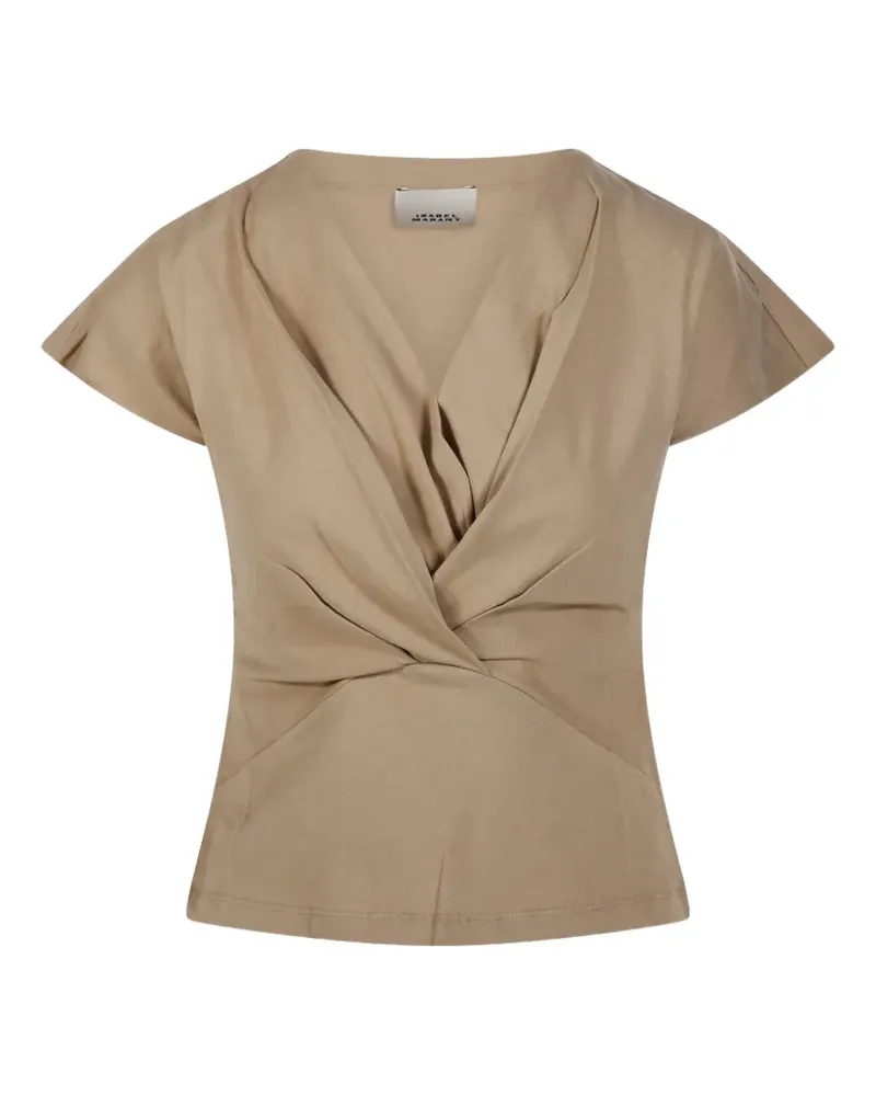 Isabel Marant Drapiertes T-Shirt - Nude Nude