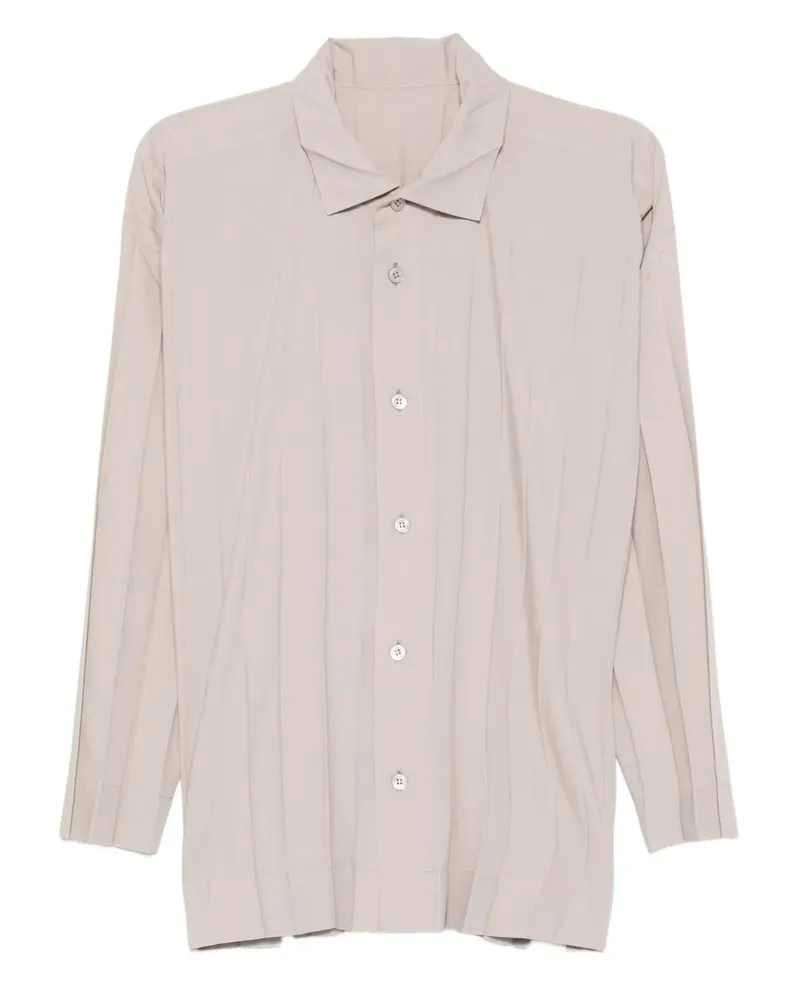 Issey Miyake Plissiertes Hemd - Nude Nude