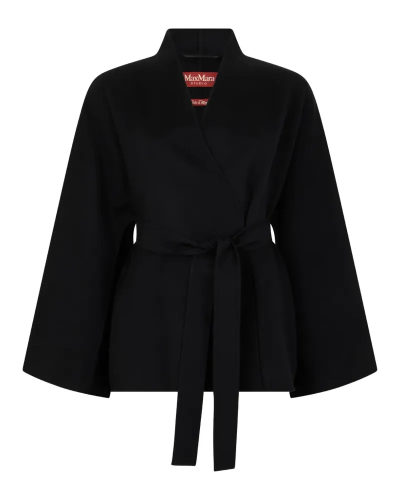 Max Mara belted wide-sleeve coat - Schwarz Schwarz