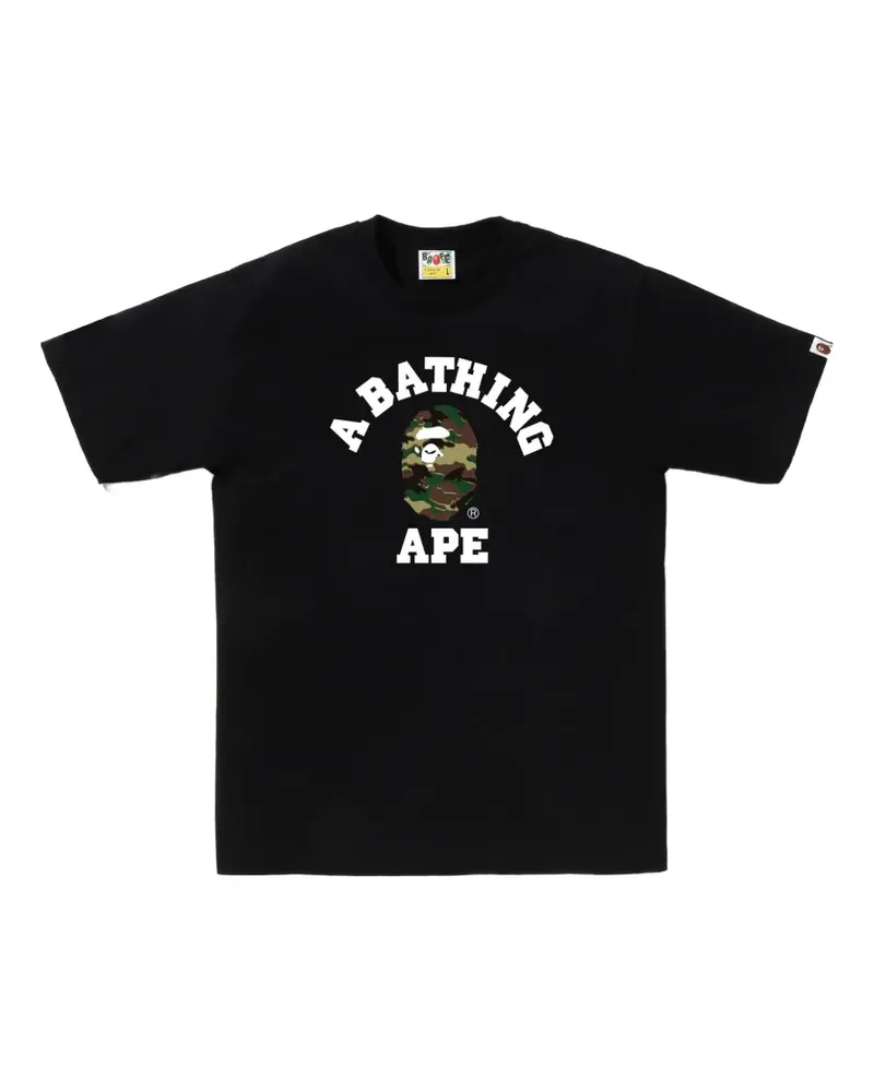 BAPE camouflage-print T-shirt - Schwarz Schwarz