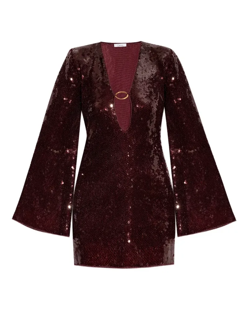 Oséree Minikleid mit Pailletten - Rot Rot