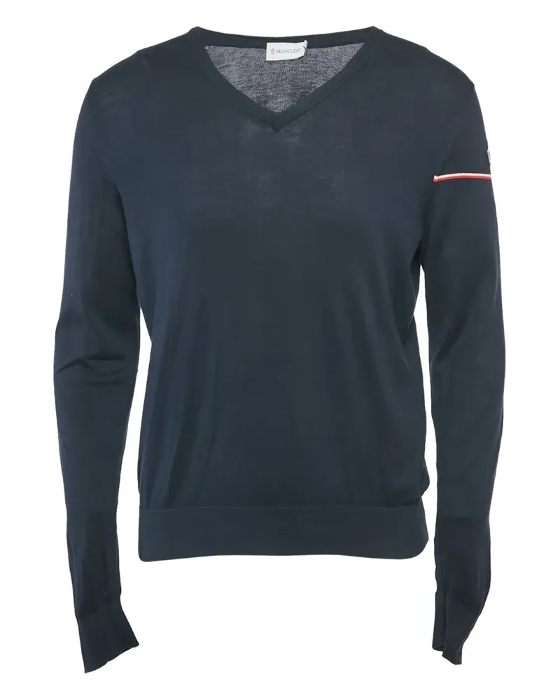 Moncler Pullover mit geripptem Saum - Blau Blau