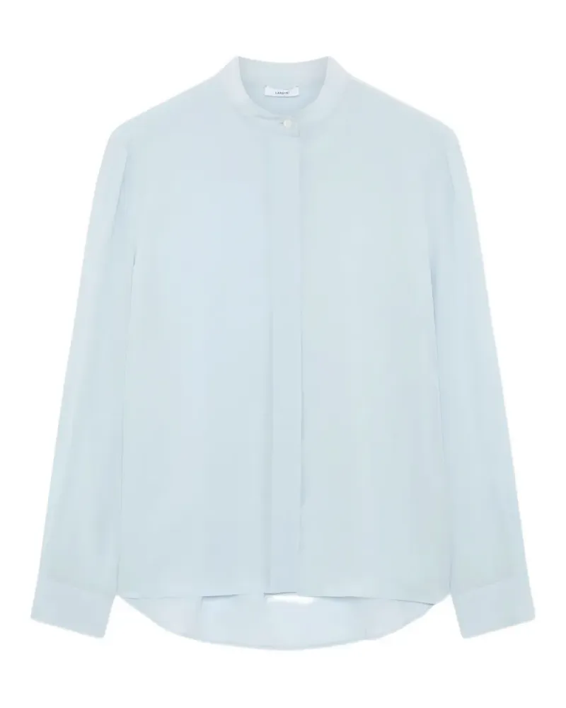 LARDINI Hemd mit Mandarinkragen - Blau Blau