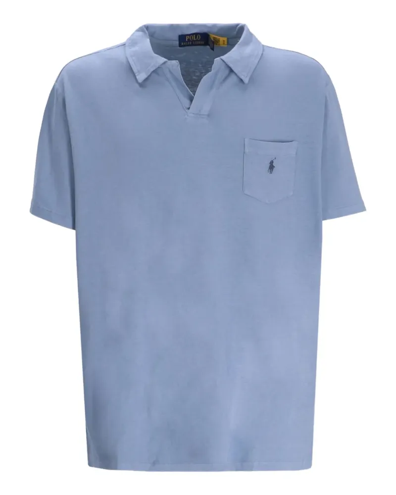 Ralph Lauren Kurzärmeliges Poloshirt mit Brusttasche - Blau Blau