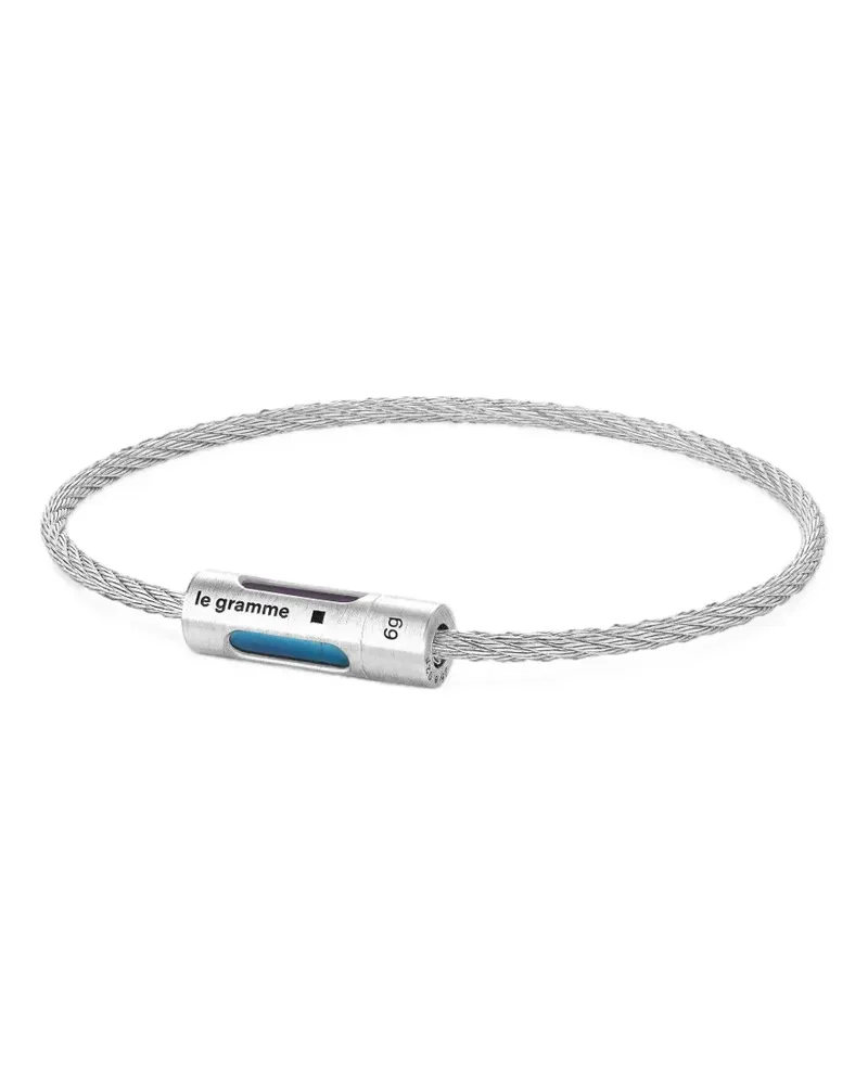 Le Gramme Armband mit gestanztem Kabel - Silber Silber
