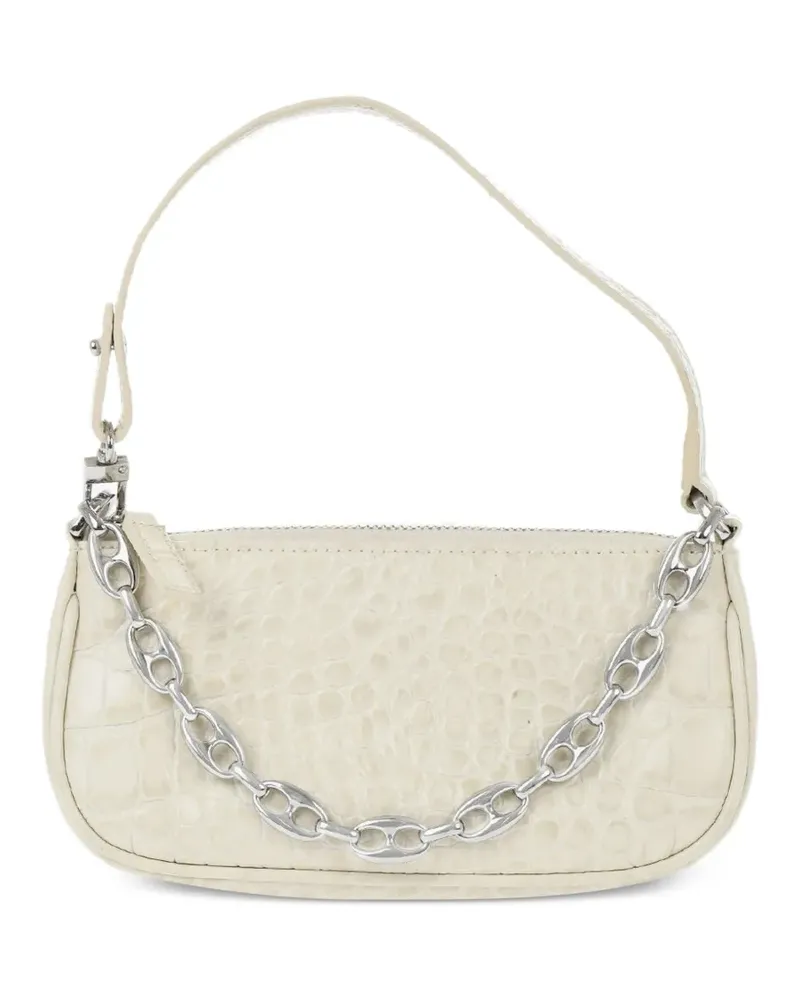 by FAR mini Rachel crocodile-effect leather shoulder-bag - Weiß Weiß