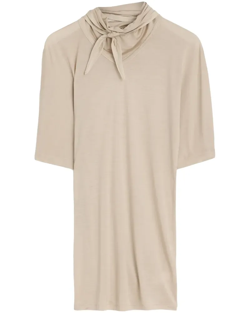 Christophe Lemaire T-Shirt mit Schal - Nude Nude