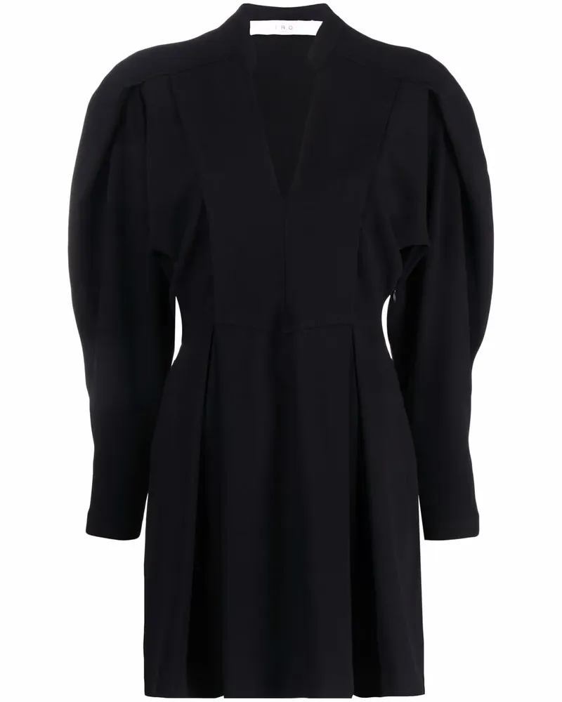 IRO Langärmeliges Hemdkleid - Schwarz Schwarz