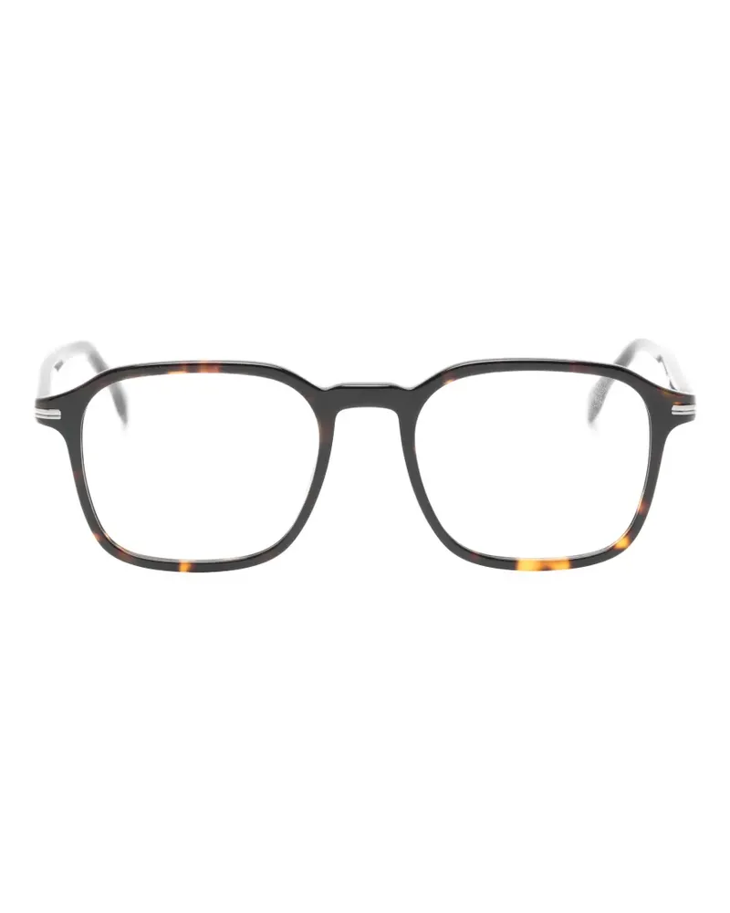 HUGO BOSS Eckige Brille in Schildpattoptik - Braun Braun