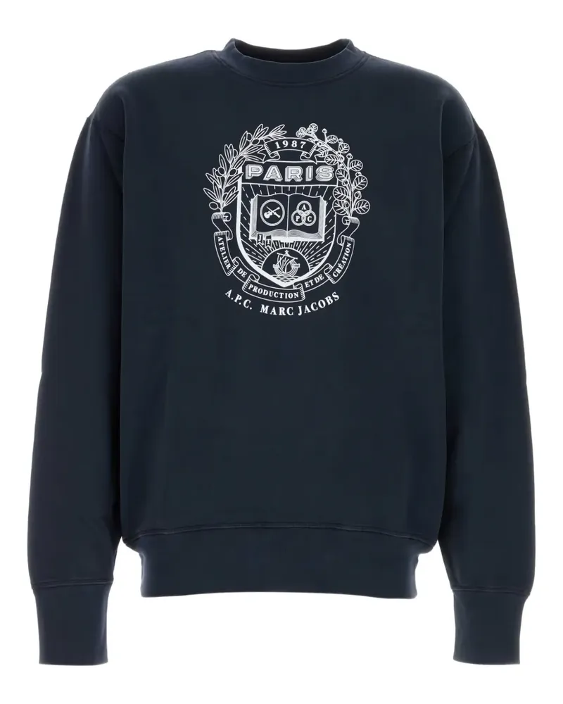 A.P.C. Sweatshirt mit grafischem Print - Blau Blau