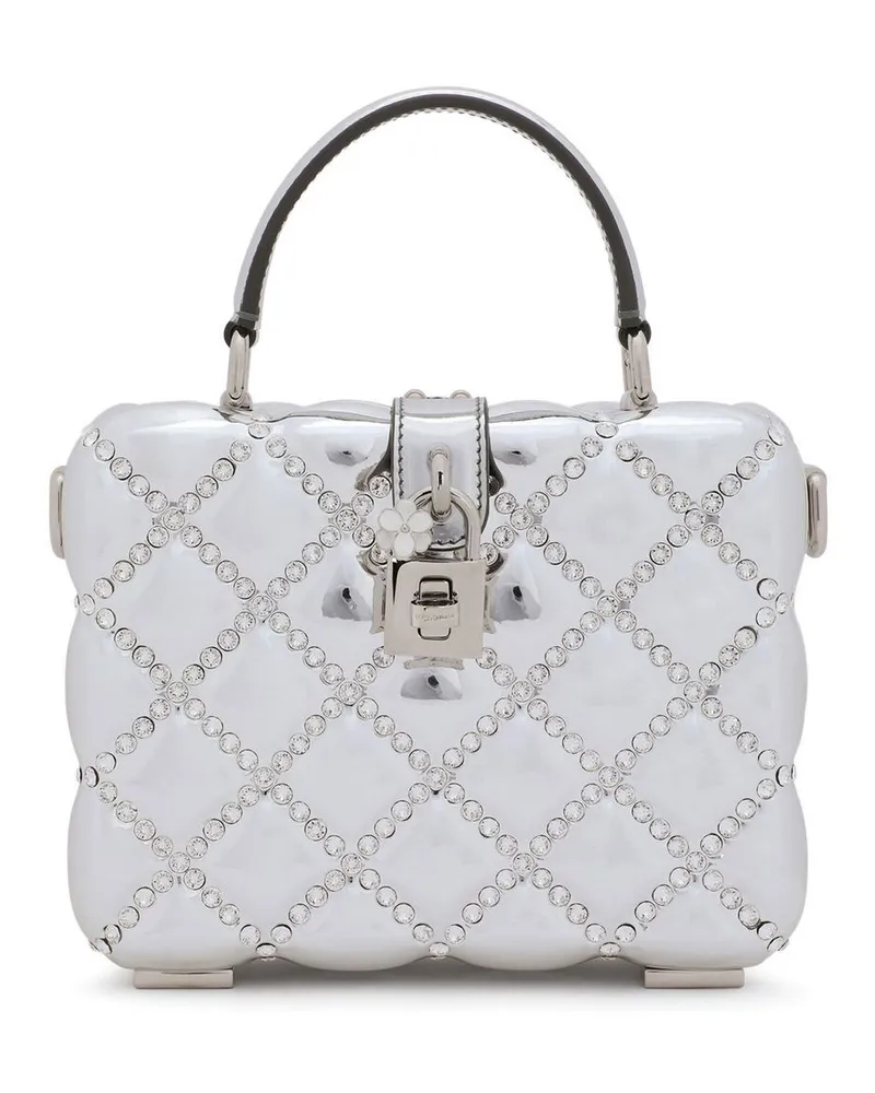 Dolce & Gabbana Dolce Box Handtasche mit Strassverzierung - Metallic Metallic
