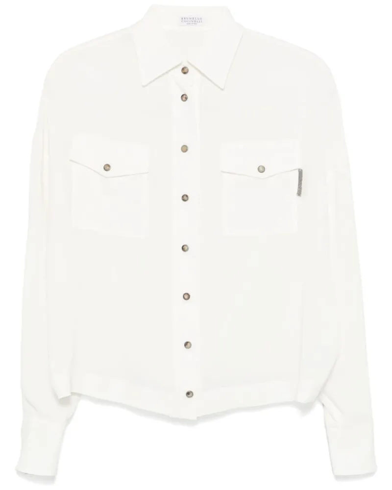 Brunello Cucinelli Hemd aus Seide - Nude Nude