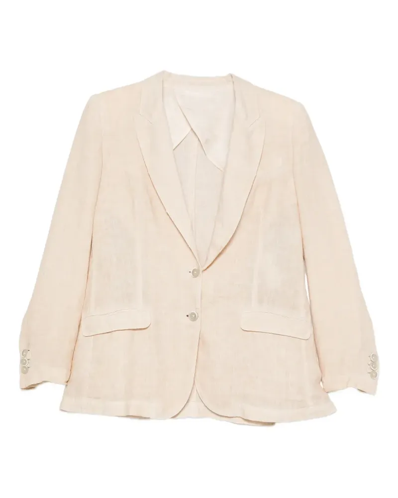 120% Lino single-breasted blazer - Nude Nude