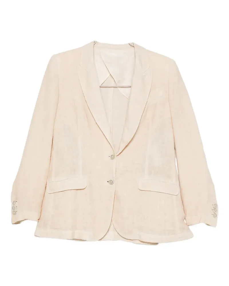 120% Lino single-breasted blazer - Nude Nude
