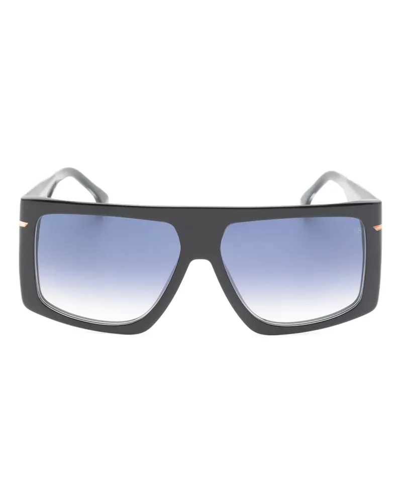 Victoria Beckham Sonnenbrille mit geometrischem Gestell - Schwarz Schwarz