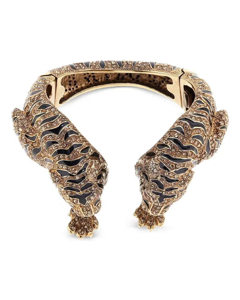 Roberto Cavalli Armspange mit Tigermotiv - Gold Gold