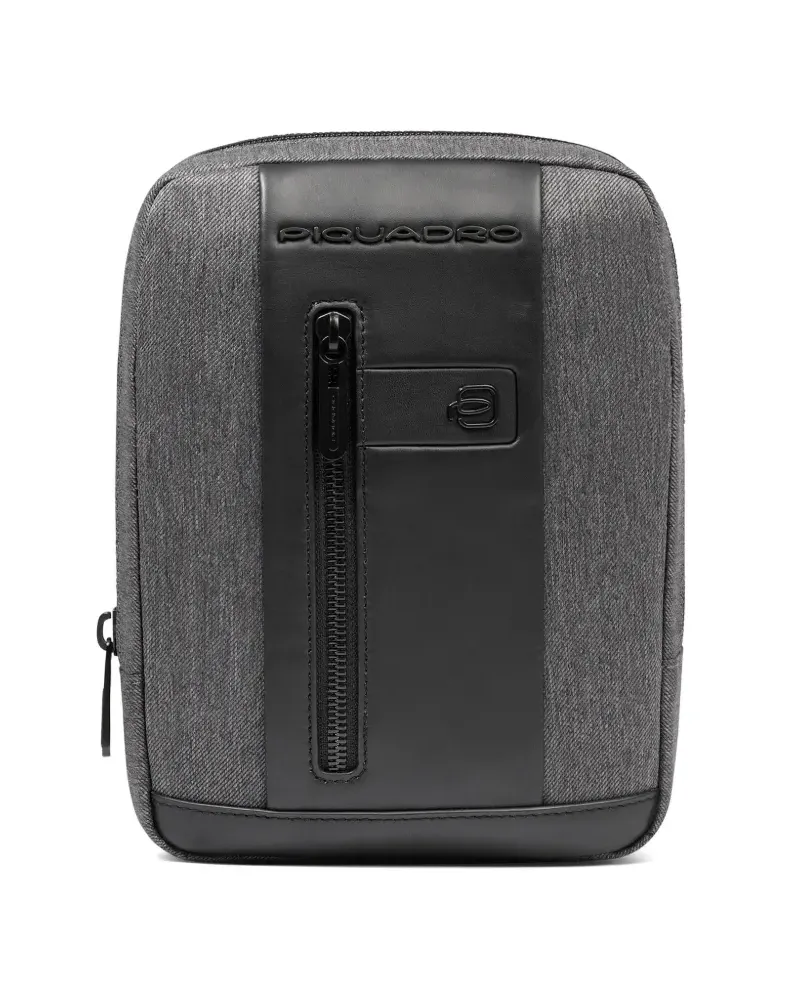 Piquadro zip textile laptop bag - Grau Grau