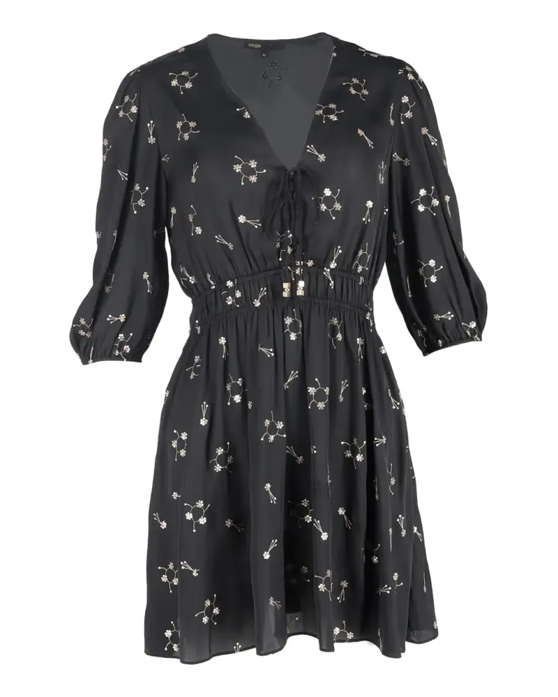 Maje Minikleid mit Pailletten - Schwarz Schwarz