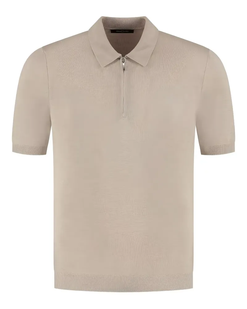 Gran Sasso Poloshirt mit Reißverschluss - Nude Nude