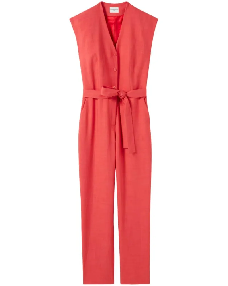 Claudie Pierlot Jumpsuit mit V-Ausschnitt Orange