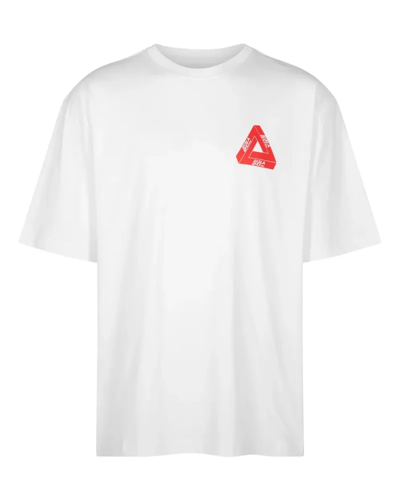 PALACE Seoul 2 Seoul Tri-Ferg "White/Black/Grey Mar" T-Shirt - Weiß Weiß