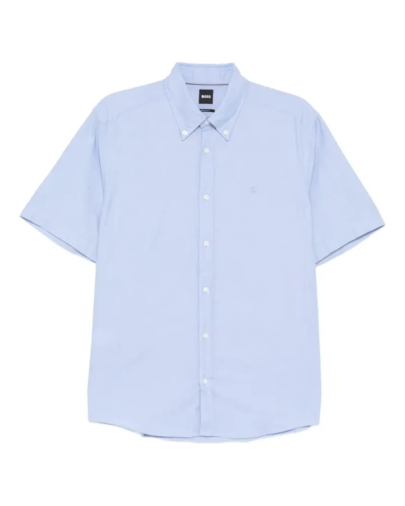 HUGO BOSS logo-embroidered shirt - Blau Blau