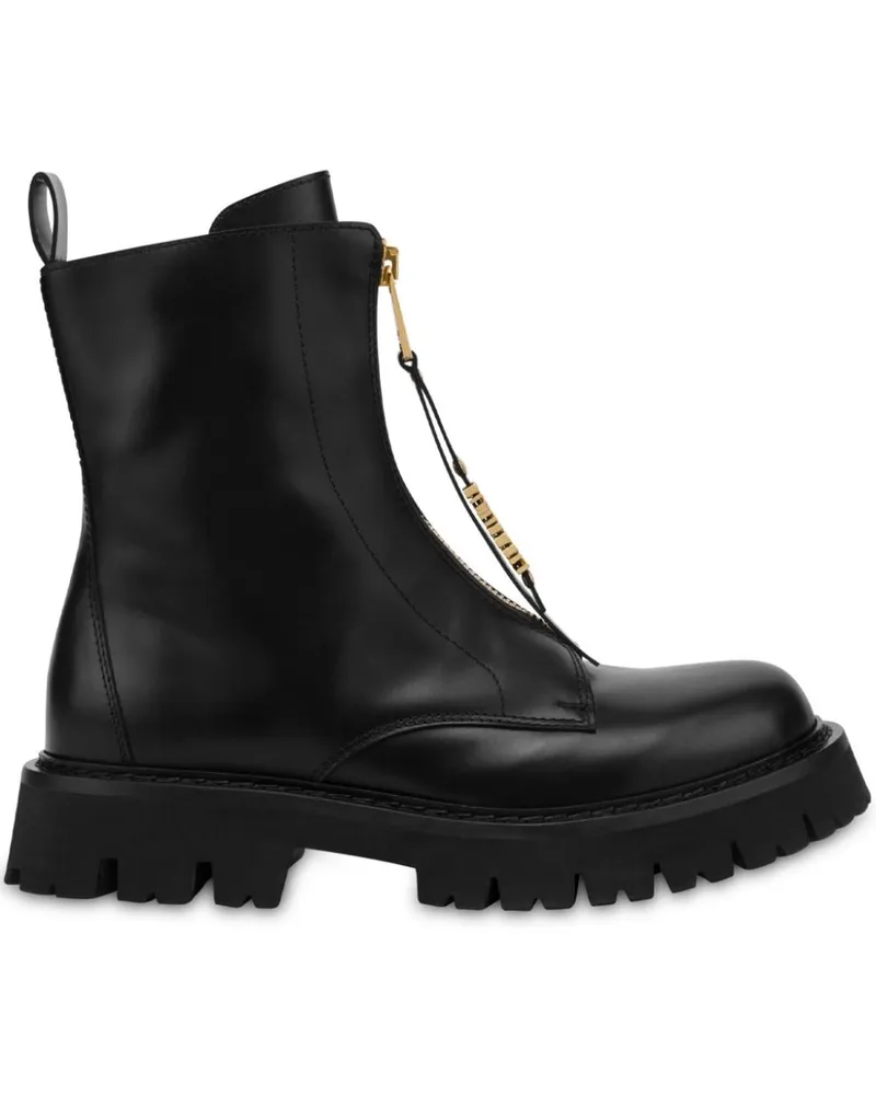 Moschino Stiefel mit Logo Schwarz