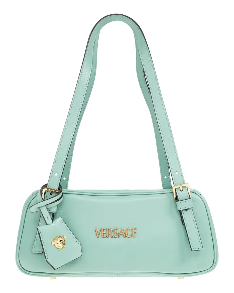 Versace Schultertasche mit Logo-Schild - Grün Grün
