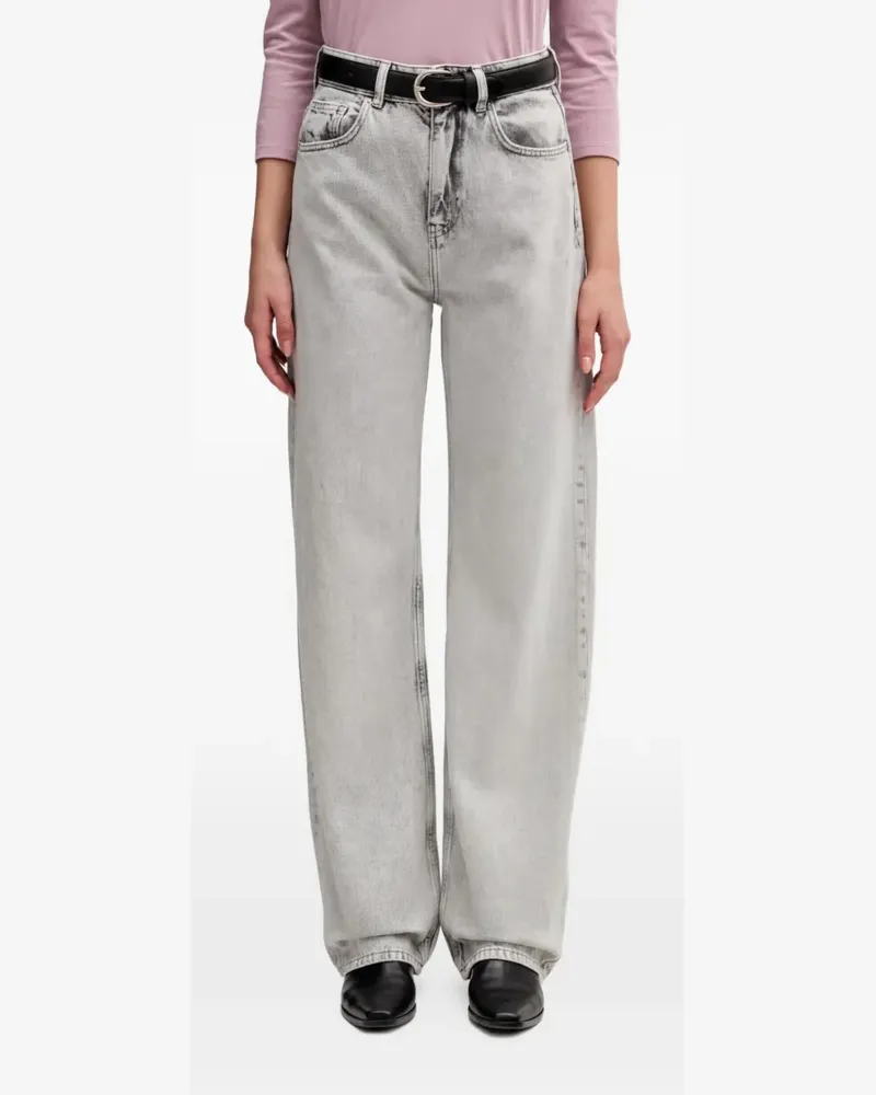 Sisley Jeans mit Acid-Wash-Effekt - Grau Grau