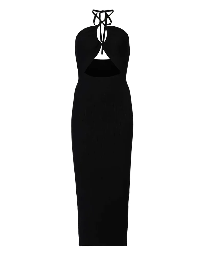 AllSaints Toni Neckholder-Kleid mit Cut-Out - Schwarz Schwarz
