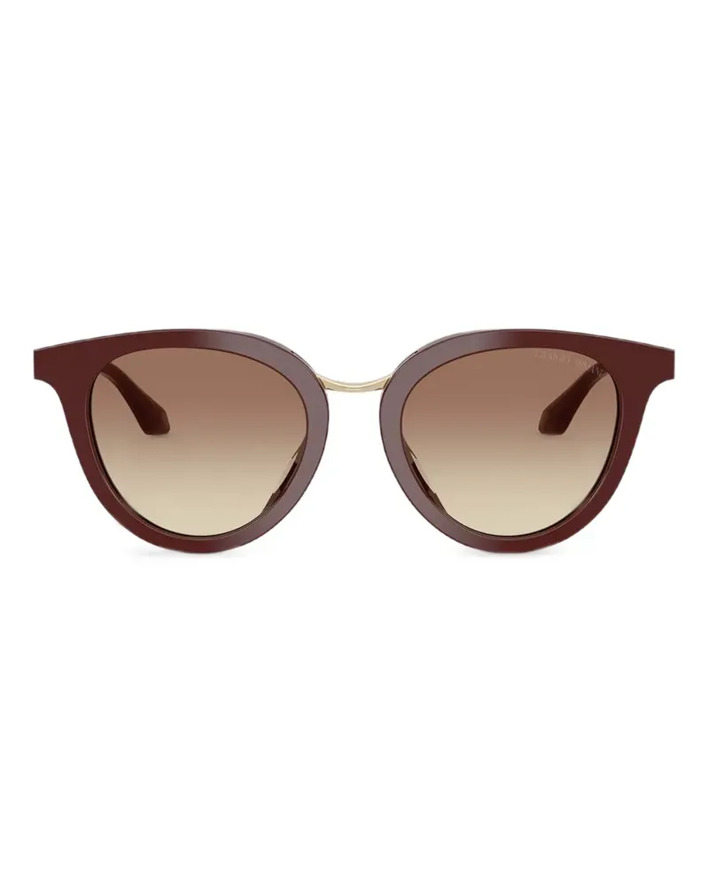 Giorgio Armani Sonnenbrille mit rundem Gestell - Braun Braun