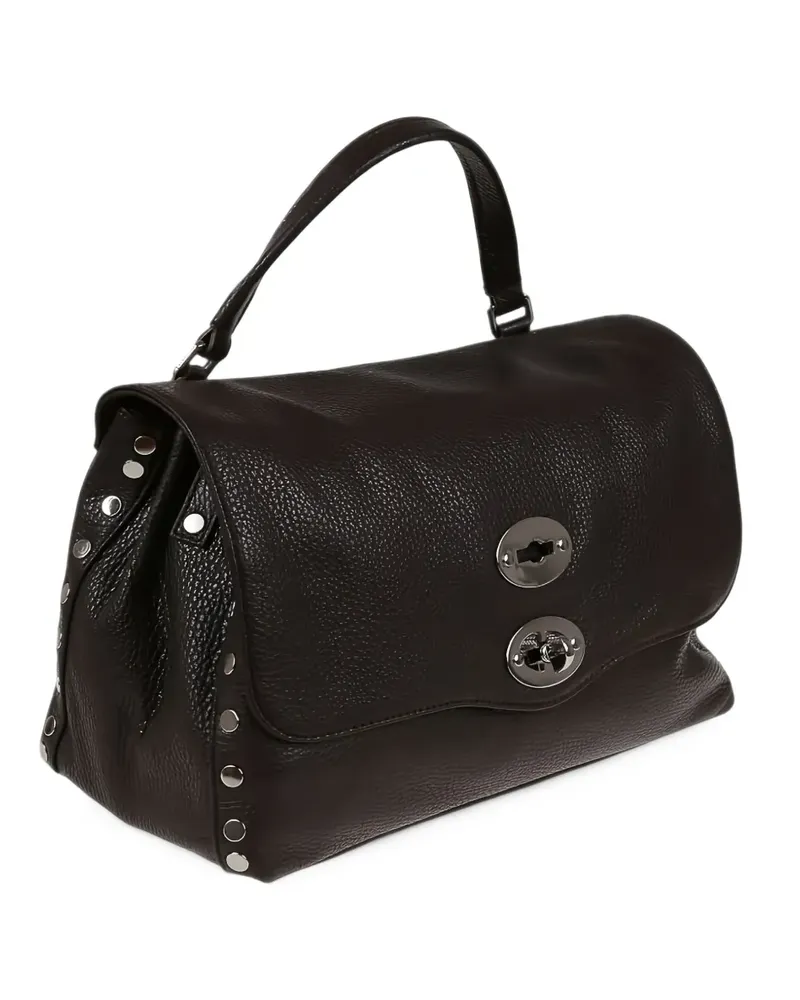 Zanellato Postina studded grained-leather tote bag - Braun Braun