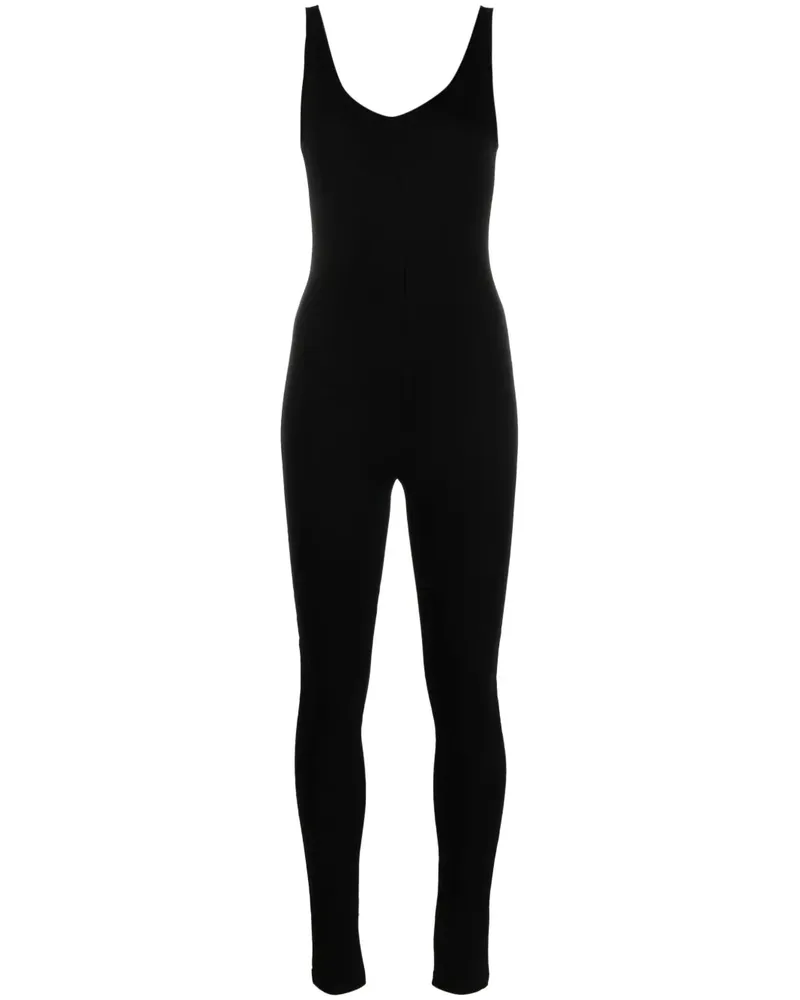 Isabel Benenato Ärmelloser Jumpsuit - Schwarz Schwarz