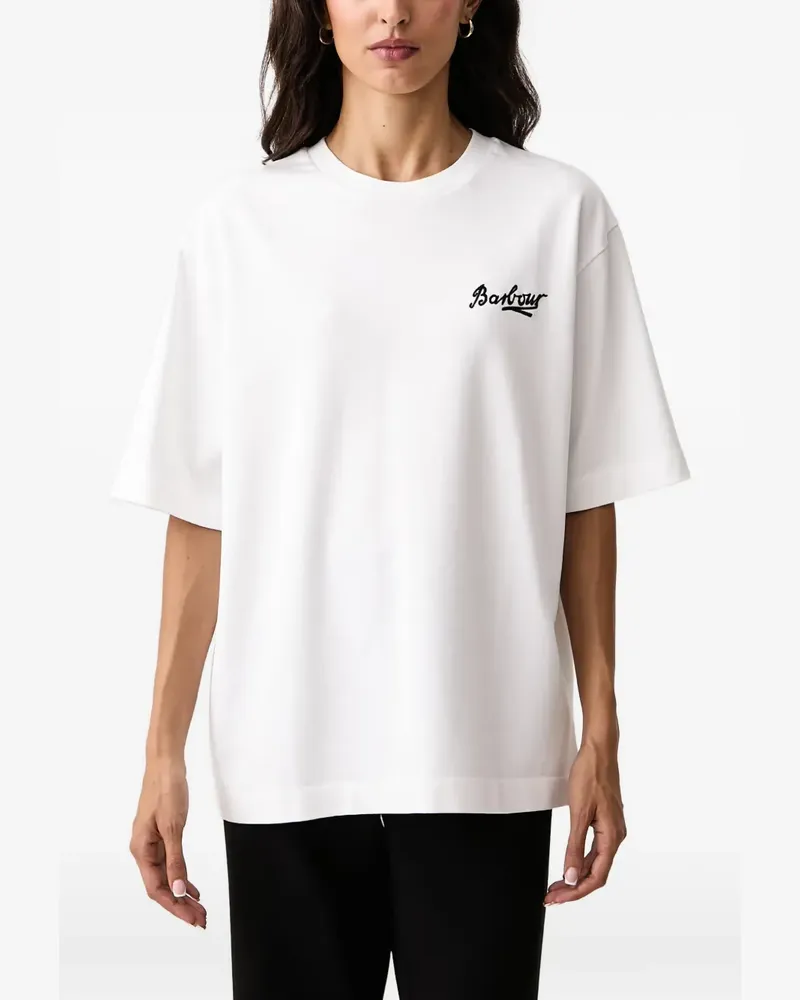 Barbour Gracefield T-Shirt mit grafischem Print - Weiß Weiß