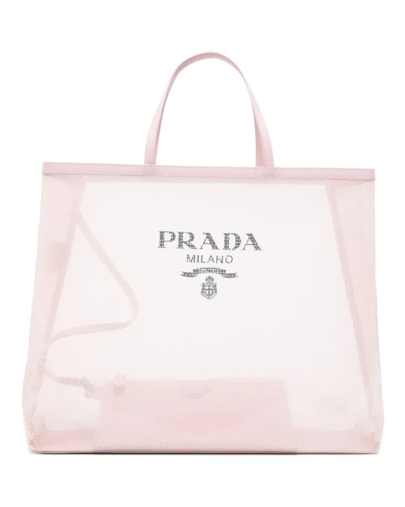 Prada logo-print tote bag - Rosa Rosa