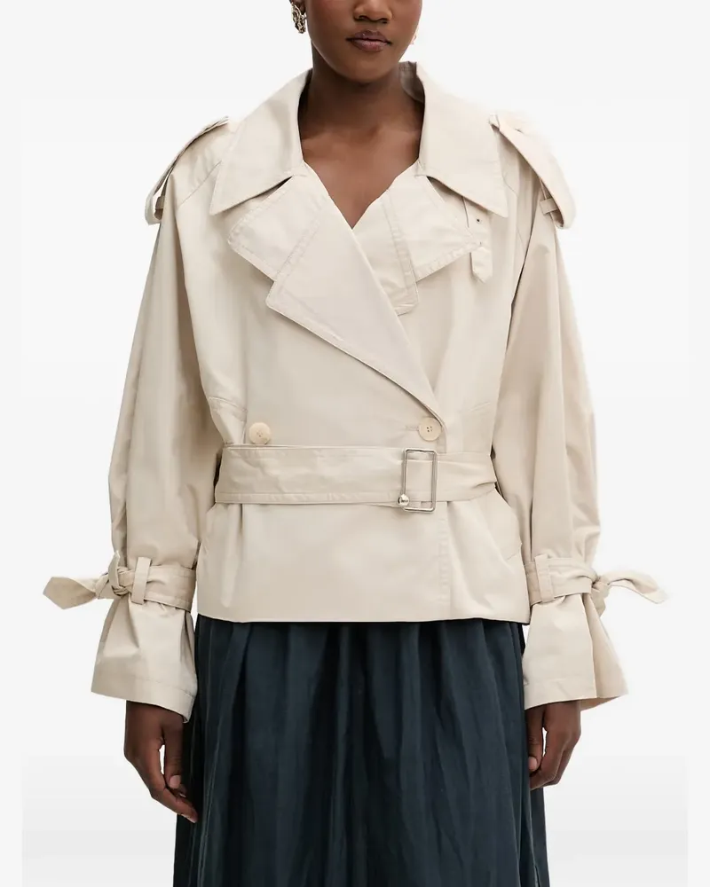Isabelle Blanche cropped trench coat - Nude Nude